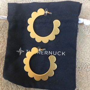 Tuckernuck Vintage Gold Scalloped Hoop Earrings